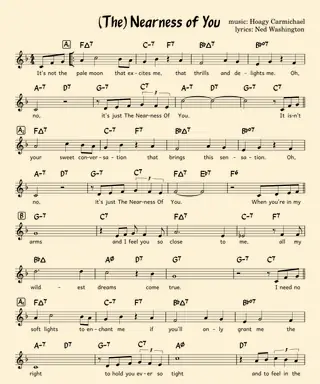 Lead sheet: The Nearness of You