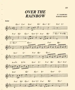 Lead sheet: Over the Rainbow