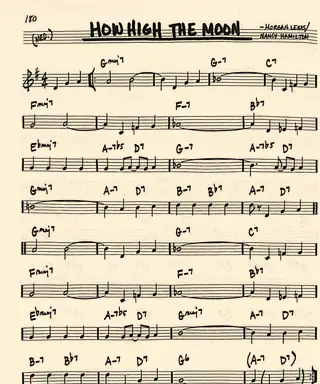 Lead sheet: How High the Moon
