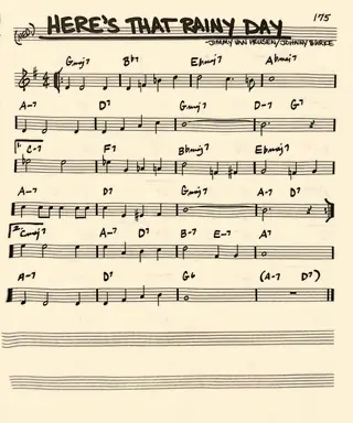 Lead sheet: Here’s That Rainy Day
