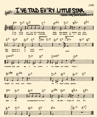 Lead sheet: I’ve Told Ev’ry Little Star